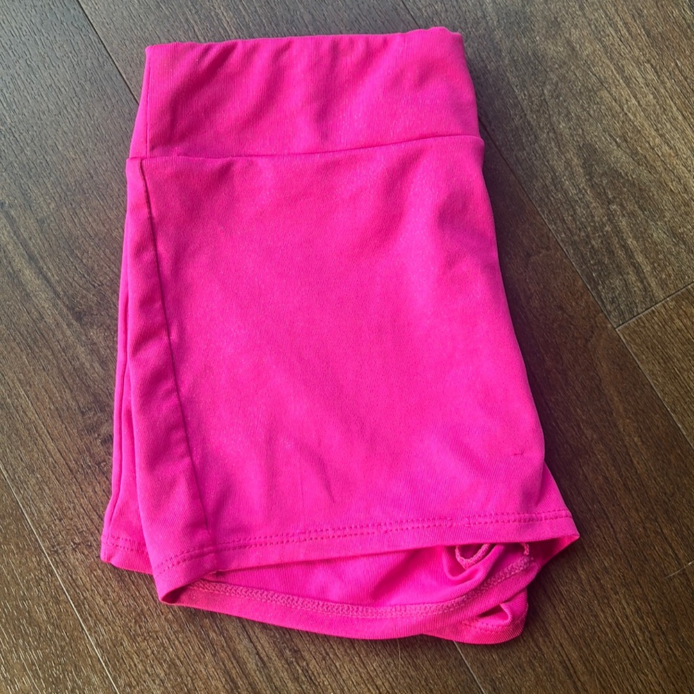 pink gymnastics shorts or just shorts to wear around